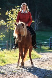 Kaja Stührenberg auf einem Islandpferd